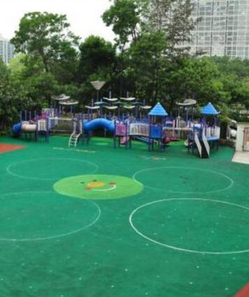 延庆某幼儿园操场艺术透水地坪工程
